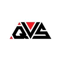 création de logo de lettre triangle qvs avec forme de triangle. monogramme de conception de logo triangle qvs. modèle de logo vectoriel triangle qvs avec couleur rouge. logo triangulaire qvs logo simple, élégant et luxueux. qv