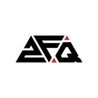 création de logo de lettre triangle zfq avec forme de triangle. monogramme de conception de logo triangle zfq. modèle de logo vectoriel triangle zfq avec couleur rouge. logo triangulaire zfq logo simple, élégant et luxueux. zfq