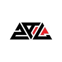 création de logo de lettre triangle zal avec forme de triangle. monogramme de conception de logo triangle zal. modèle de logo vectoriel triangle zal avec couleur rouge. logo triangulaire zal logo simple, élégant et luxueux. zal