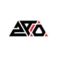 création de logo de lettre triangle zao avec forme de triangle. monogramme de conception de logo triangle zao. modèle de logo vectoriel triangle zao avec couleur rouge. logo triangulaire zao logo simple, élégant et luxueux. zao