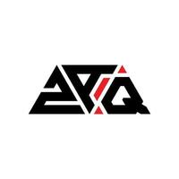 création de logo de lettre triangle zaq avec forme de triangle. monogramme de conception de logo triangle zaq. modèle de logo vectoriel triangle zaq avec couleur rouge. logo triangulaire zaq logo simple, élégant et luxueux. zak