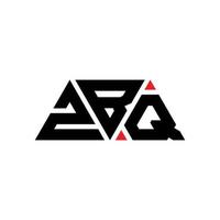 création de logo de lettre triangle zbq avec forme de triangle. monogramme de conception de logo triangle zbq. modèle de logo vectoriel triangle zbq avec couleur rouge. logo triangulaire zbq logo simple, élégant et luxueux. zbq