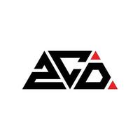 création de logo de lettre triangle zcd avec forme de triangle. monogramme de conception de logo triangle zcd. modèle de logo vectoriel triangle zcd avec couleur rouge. logo triangulaire zcd logo simple, élégant et luxueux. zcd