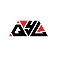 création de logo de lettre triangle qyl avec forme de triangle. monogramme de conception de logo triangle qyl. modèle de logo vectoriel triangle qyl avec couleur rouge. logo triangulaire qyl logo simple, élégant et luxueux. qyl