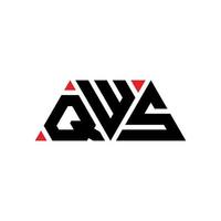 création de logo de lettre triangle qws avec forme de triangle. monogramme de conception de logo triangle qws. modèle de logo vectoriel triangle qws avec couleur rouge. logo triangulaire qws logo simple, élégant et luxueux. qws