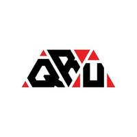 création de logo de lettre triangle qru avec forme de triangle. monogramme de conception de logo triangle qru. modèle de logo vectoriel triangle qru avec couleur rouge. logo triangulaire qru logo simple, élégant et luxueux. qru