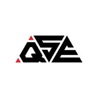 création de logo de lettre triangle qse avec forme de triangle. monogramme de conception de logo triangle qse. modèle de logo vectoriel triangle qse avec couleur rouge. logo triangulaire qse logo simple, élégant et luxueux. qse