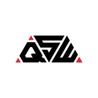 création de logo de lettre triangle qsw avec forme de triangle. monogramme de conception de logo triangle qsw. modèle de logo vectoriel triangle qsw avec couleur rouge. logo triangulaire qsw logo simple, élégant et luxueux. qsw