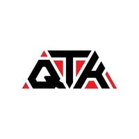 création de logo de lettre triangle qtk avec forme de triangle. monogramme de conception de logo triangle qtk. modèle de logo vectoriel triangle qtk avec couleur rouge. logo triangulaire qtk logo simple, élégant et luxueux. qtk