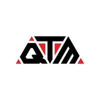 création de logo de lettre triangle qtm avec forme de triangle. monogramme de conception de logo triangle qtm. modèle de logo vectoriel triangle qtm avec couleur rouge. logo triangulaire qtm logo simple, élégant et luxueux. qtm