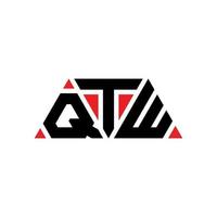 création de logo de lettre triangle qtw avec forme de triangle. monogramme de conception de logo triangle qtw. modèle de logo vectoriel triangle qtw avec couleur rouge. logo triangulaire qtw logo simple, élégant et luxueux. qtw