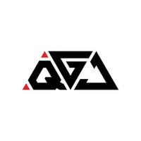 création de logo de lettre triangle qgj avec forme de triangle. monogramme de conception de logo triangle qgj. modèle de logo vectoriel triangle qgj avec couleur rouge. qgj logo triangulaire logo simple, élégant et luxueux. qgj