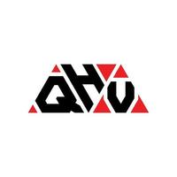 création de logo de lettre triangle qhv avec forme de triangle. monogramme de conception de logo triangle qhv. modèle de logo vectoriel triangle qhv avec couleur rouge. logo triangulaire qhv logo simple, élégant et luxueux. qhv