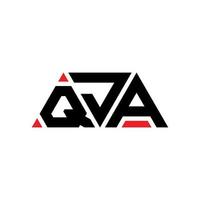 création de logo de lettre de triangle qja avec forme de triangle. monogramme de conception de logo triangle qja. modèle de logo vectoriel triangle qja avec couleur rouge. logo triangulaire qja logo simple, élégant et luxueux. qja