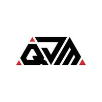 création de logo de lettre triangle qjm avec forme de triangle. monogramme de conception de logo triangle qjm. modèle de logo vectoriel triangle qjm avec couleur rouge. logo triangulaire qjm logo simple, élégant et luxueux. qjm
