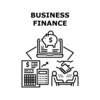 illustration noire de concept de vecteur de finance d'entreprise