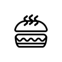 vecteur d'icône de hamburger. illustration de symbole de contour isolé