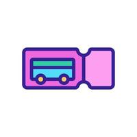 ticket bus icône vecteur contour illustration