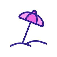 vecteur d'icône de parapluie de plage. illustration de symbole de contour isolé