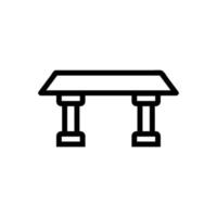 vecteur d'icône de pont. illustration de symbole de contour isolé