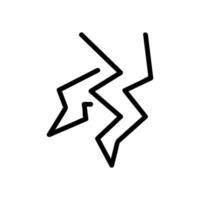 vecteur d'icône de foudre. illustration de symbole de contour isolé
