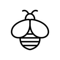 vecteur d'icône d'abeille. illustration de symbole de contour isolé