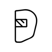 vecteur d'icône de masque de forgeron. illustration de symbole de contour isolé