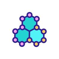 la composition chimique de l'icône vectorielle. illustration de symbole de contour isolé vecteur