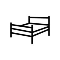 vecteur d'icône de lit moderne. illustration de symbole de contour isolé