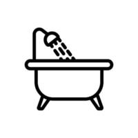 vecteur d'icône de bain. illustration de symbole de contour isolé