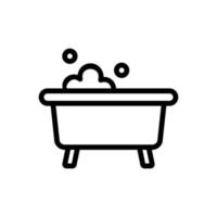 vecteur d'icône de bain. illustration de symbole de contour isolé