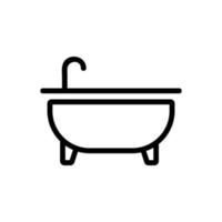 vecteur d'icône de bain. illustration de symbole de contour isolé