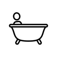 vecteur d'icône de bain. illustration de symbole de contour isolé