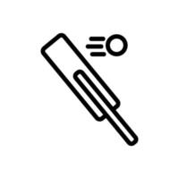 vecteur d'icône de cricket. illustration de symbole de contour isolé