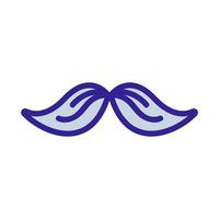 vecteur d'icône de moustache pour hommes. illustration de symbole de contour isolé