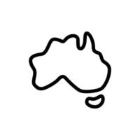vecteur d'icône d'australie. illustration de symbole de contour isolé