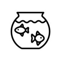 vecteur d'icône d'aquarium. illustration de symbole de contour isolé