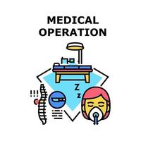 illustration de couleur de concept de traitement d'opération médicale vecteur