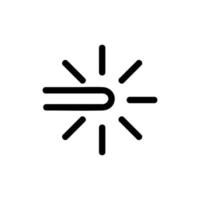 vecteur d'icône de découpe de soudage au laser. illustration de symbole de contour isolé