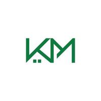 lettre km symbole immobilier logo géométrique simple vecteur