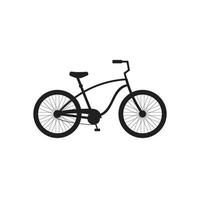 silhouette de vélo plat vecteur