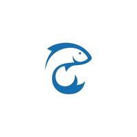 vecteur de conception d'icône de logo de poisson
