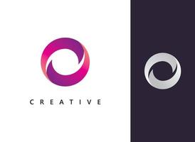 modèle vectoriel de logo lettre o, création de logo initial de lettre de logo de cercle créatif