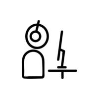 vecteur d'icône de joueur. illustration de symbole de contour isolé