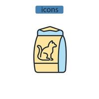 animalerie icônes symbole vecteur éléments pour infographie web