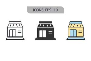 boutique icônes symbole vecteur éléments pour infographie web