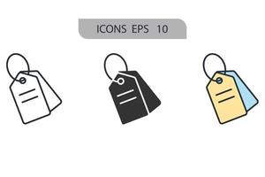 icônes d'étiquette de prix symbole éléments vectoriels pour le web infographique vecteur