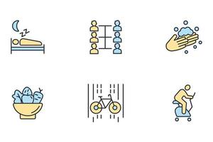 ensemble d'icônes de soins personnels. éléments de vecteur de symbole de pack de soins personnels pour le web infographique