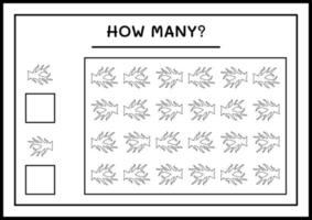 combien d'arbre mort, jeu pour enfants. illustration vectorielle, feuille de calcul imprimable vecteur