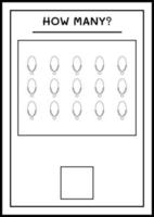 combien de pendentif, jeu pour enfants. illustration vectorielle, feuille de calcul imprimable vecteur